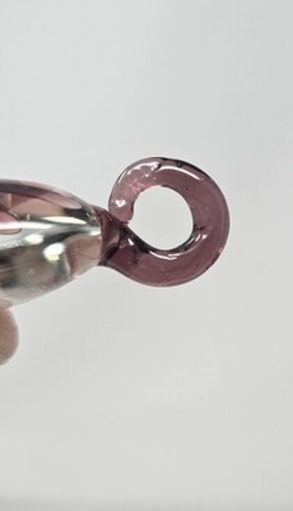 Hand Made Lamp Work Murano Art Glass Heart Floral Pendant Valentine Mother's Day - Picture 3 of 8